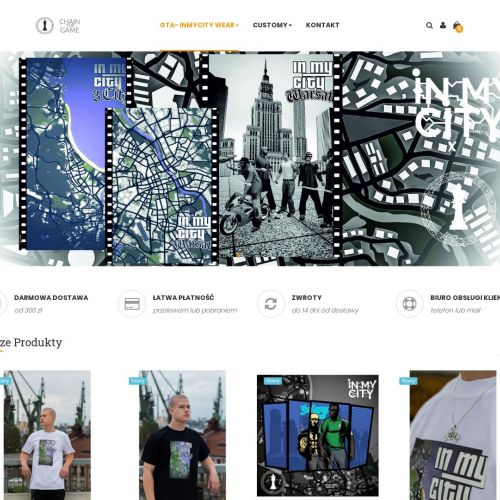 Warszawa - łańcuch na szyję streetwear