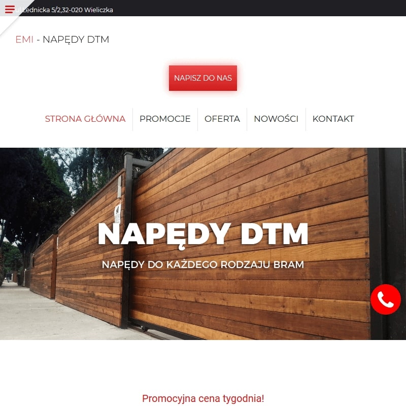 Nowy Sącz - napęd bramy przesuwnej dtm