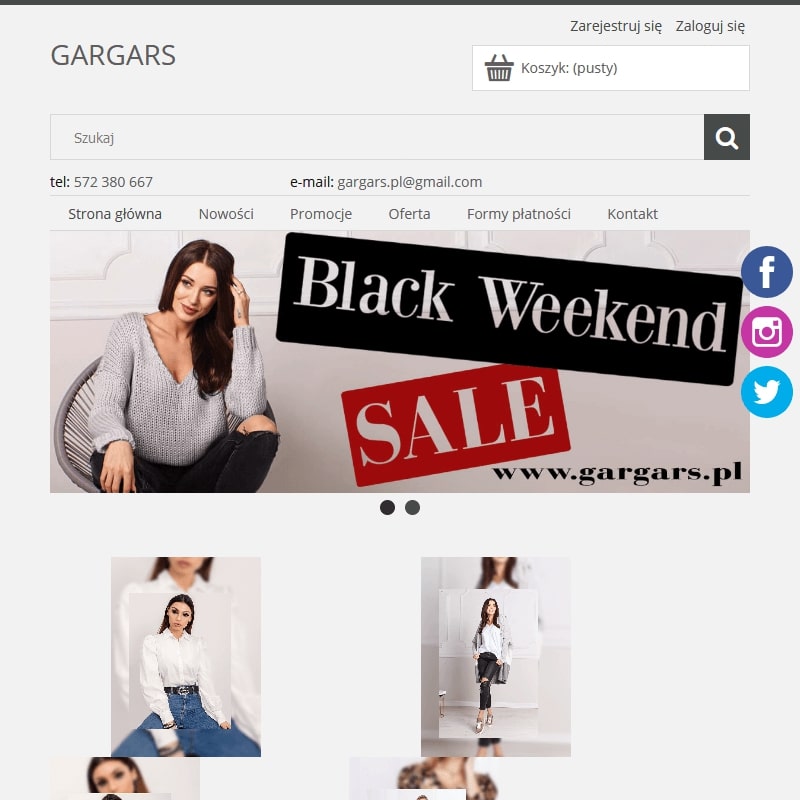 Butik online z odzieżą damską