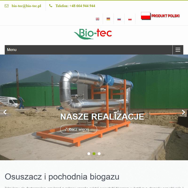 Instalacje biogazowe