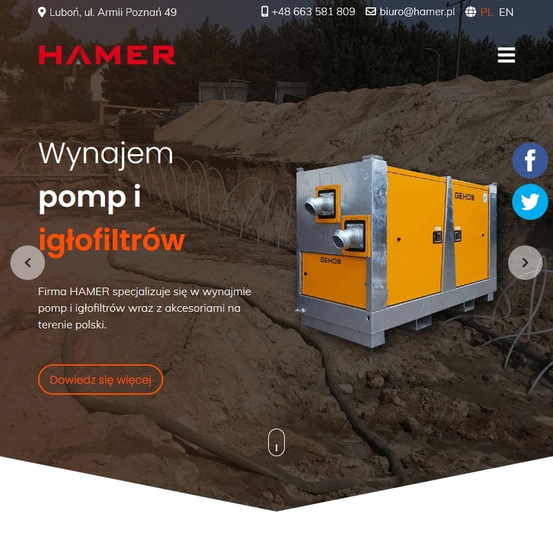 Wynajem igłofiltrów cena - Wrocław