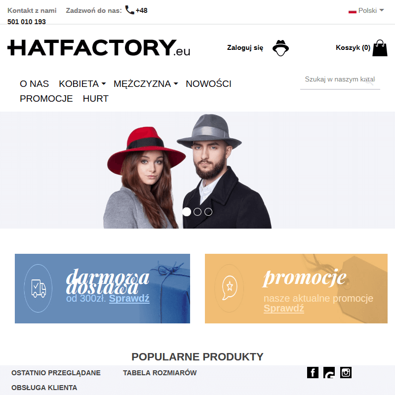 Nakrycia głowy sklep w Warszawie