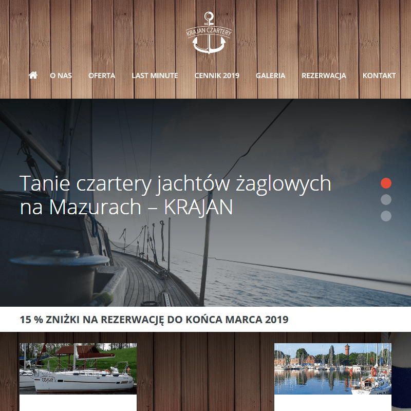 Czartery jachtów mazury w Giżycku