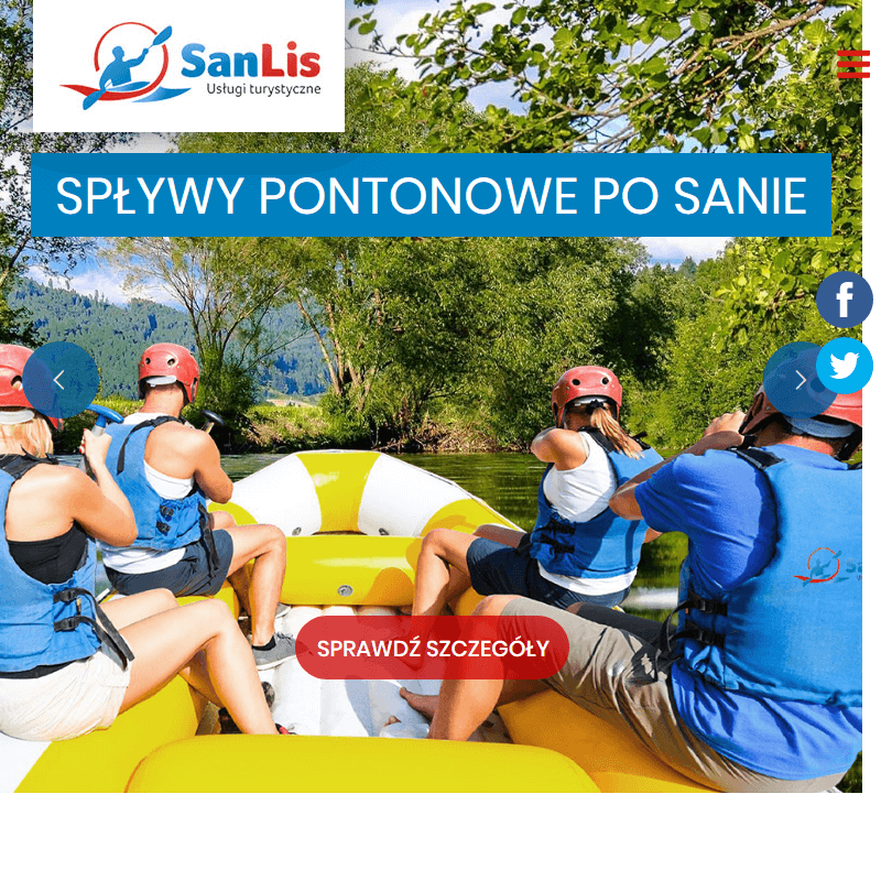 Sanok - grupowy spływ pontonowy