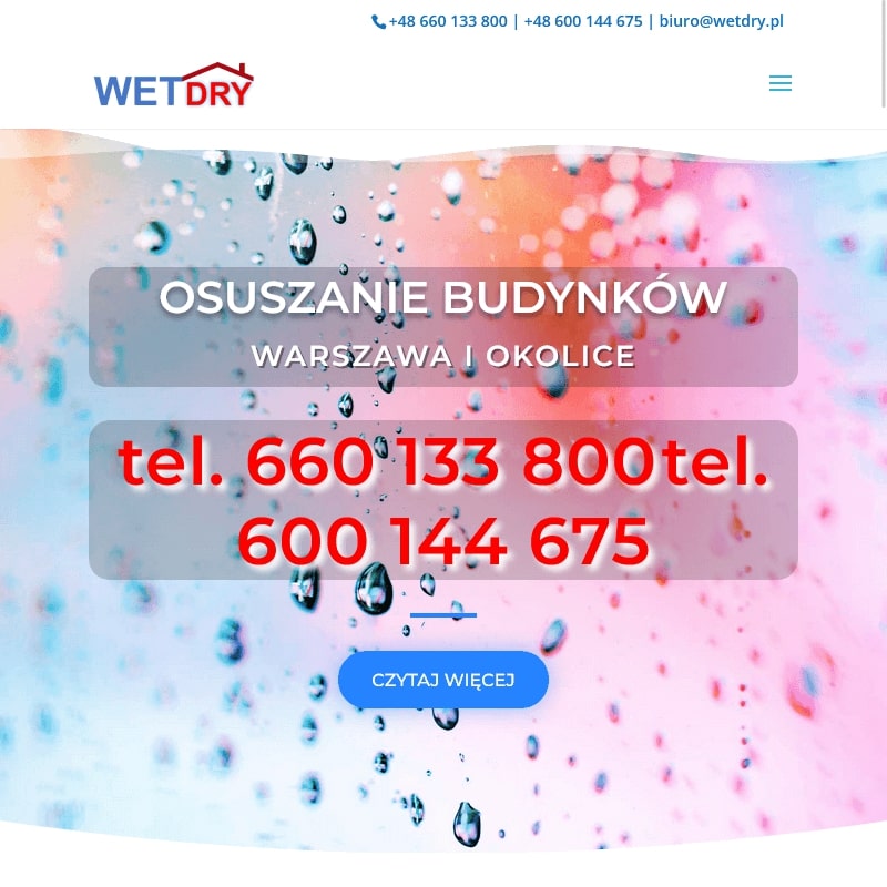 Osuszanie po zalaniu w Warszawie